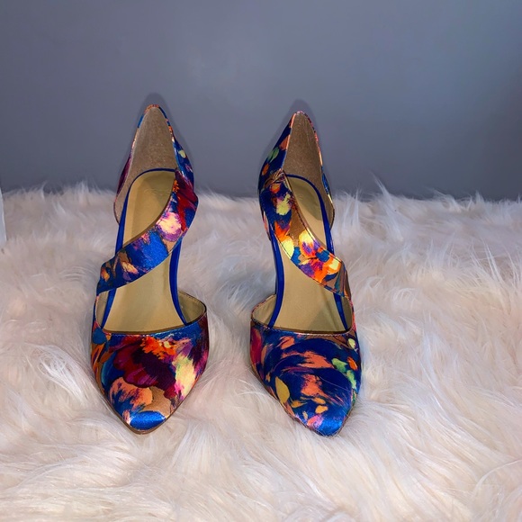 NWT ASOS Ponder Blue Floral Shoes - Picture 2 of 7